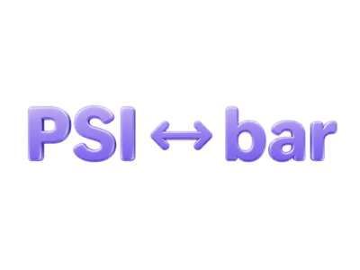 Конвертер PSI у bar та bar у PSI